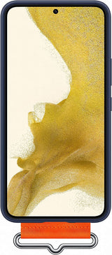 Samsung Galaxy S22 Silicone Cover with Strap Navy - EF-GS901TNEGWW