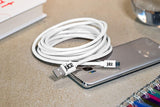 Juice 3M White Micro USB Data Cable - JUICEMICROCABLEXXL-WHITE