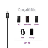 Juice 3M Black Micro USB Data Cable - JUICEMICROCABLEXXL-BLK