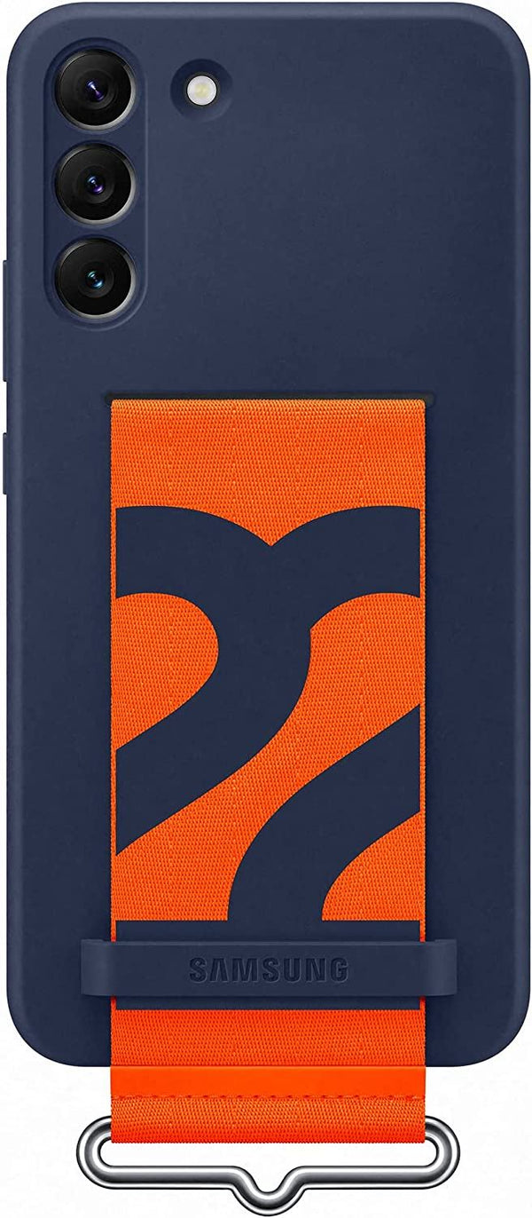Samsung Galaxy S22 Plus Silicone Cover with Strap Navy - EF-GS906TNEGWW