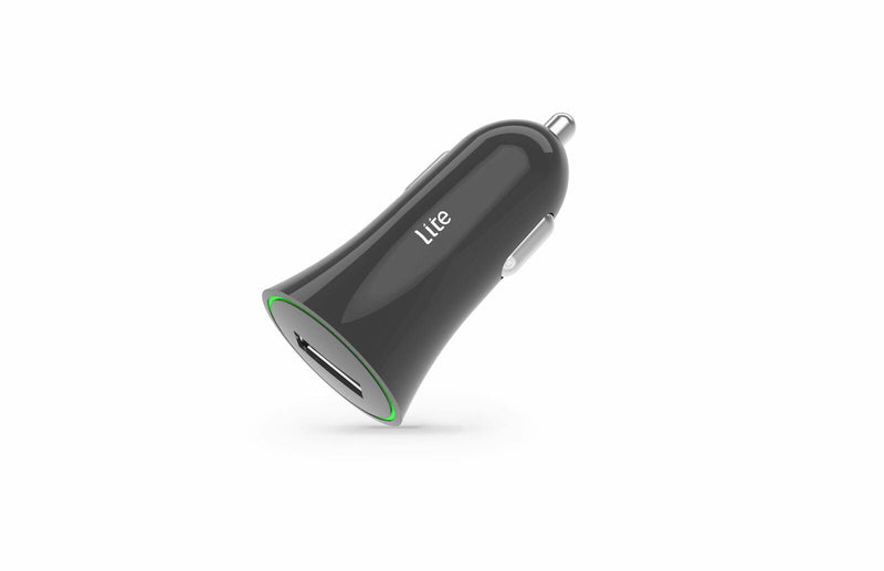 STK Lite 1 Amp Single USB In Car Charger Grey Green 12/24V
