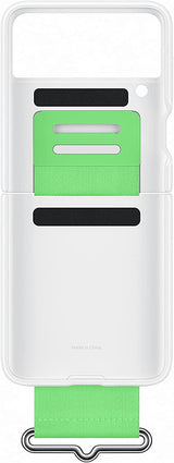 Samsung Galaxy Z Flip 3 Silicone Cover with Strap White - EF-GF711TWEGWW