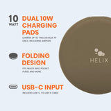 Helix 10W Qi Juice Dual Wireless Charger Kiwi - ETHQI2KI