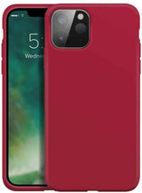 XQISIT Silicone Case for iPhone 12 Mini 5.4" Red Soft Touch Cover