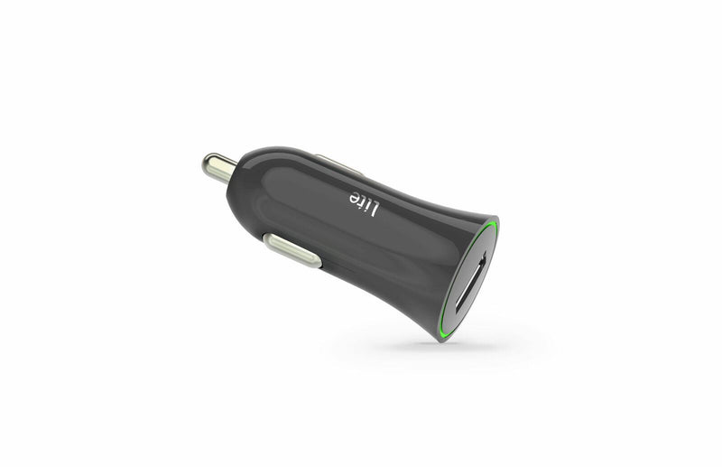 STK Lite 1 Amp Single USB In Car Charger Grey Green 12/24V